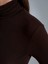 32253 Yün Karışımlı Balıkçı Yaka Top-Koyu Kahve 4