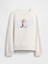 Kız Çocuk Krem Grafik Gap Logo Sweatshirt 5