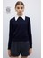 %100 Yün Bisiklet Yaka Triko Lacivert K2671033_015 1
