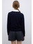 %100 Yün Bisiklet Yaka Triko Lacivert K2671033_015 2