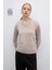 %100 Yün V Yaka Triko Bej K2671035_024 1