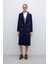 %100 Yün Gold Düğmeli Kruvaze Kaban Lacivert K2619002_015 5