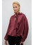 Fular Bağlamalı Kruvaze Saten Bluz Bordo K2652005_008 1