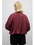 Fular Bağlamalı Kruvaze Saten Bluz Bordo K2652005_008 2