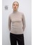 %100 Yün Balıkçı Yaka Triko Bej K2671032_024 1