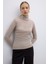%100 Yün Balıkçı Yaka Triko Bej K2671032_024 4