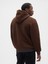 Erkek Kahverengi Relaxed Gap Logo Sherpa Knit Sweatshirt 4