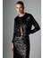Bisiklet Yaka Payet Ceket Siyah K2616030_001 1