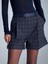71666 Kemerli Pensli Mini Şort-Lacivert 1