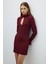 Triko Mini Elbise Bordo K2672002_008 4