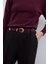 %100 Deri Eskitme Toka Detaylı Kemer Bordo K2682114_008 1