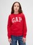 Kız Çocuk Kırmızı Grafik Gap Logo Sweatshirt 1