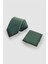 Düz Cep Mendilli Yeşil Erkek Kravat 1