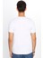 Erkek Slim Fit Dar Kesim Pamuklu Yumuşak Dokulu Likralı Esnek Kumaş Düz Basic Beyaz V Yaka Tişört 5