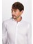 Modern Slim Fit Uzun Kollu Düz Saten Pamuklu Erkek Beyaz Gömlek 1