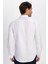 Modern Slim Fit Uzun Kollu Düz Saten Pamuklu Erkek Beyaz Gömlek 4
