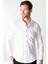 Slım Fit Uzun Kollu Düz Erkek Beyaz Gömlek 1
