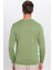 Erkek Standart Fit Normal Kesim Bisiklet Yaka Yeşil Triko Kazak 5