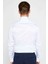 Slım Fıt Uzun Kollu Yüksek Yaka Premium Seri Cotton Saten Beyaz Gömlek 5