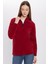 Unisex Standart Fit Anti-pilling Tüylenme Yapmayan Soğuk Geçirmez Bordo Dik Yaka Polar Sweatshirt 4