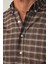 Erkek Regular Fit Klasik Kesim Düğmeli Yaka Küçük Kareli Pamuklu Gömlek 4
