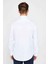 Slim Fit Uzun Kollu Kolay Ütü Teri Emen Nefes Alan Doku Kravatlık Dört Mevsim Beyaz Erkek Gömlek 5