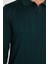 Erkek Slim Fit Dar Kesim Uzun Kol Polo Yaka Çizgili Yeşil Kazak 3