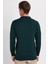 Erkek Slim Fit Dar Kesim Uzun Kol Polo Yaka Çizgili Yeşil Kazak 5