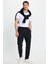 Erkek Regular Fit Beli Lastikli Bağcıklı Jogger Siyah Pantolon Rahat Kesim Yan Cepli 3