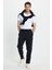 Erkek Regular Fit Beli Lastikli Bağcıklı Jogger Siyah Pantolon Rahat Kesim Yan Cepli 4