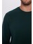 Unisex Relax Fit Rahat Kesim Pamuklu Yumuşak Dokulu İçi Polarlı Basic Yeşil Bisiklet Yaka Sweatshirt 4