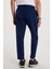 Erkek Regular Fit Beli Regular Fit Lastikli Bağcıklı Jogger Lacivert Pantolon Rahat Kesim Yan Cepli 2