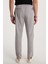 Erkek Regular Fit Beli Lastikli Bağcıklı Jogger Gri Pantolon Rahat Kesim Yan Cepli 2