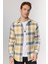 Erkek Slim Fit Dar Kesim Uzun Kollu Kareli Kışlık Oduncu Gömlek 2