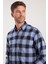 Erkek Regular Fit Klasik Kesim Düğmeli Yaka Küçük Kareli Pamuklu Gömlek 1