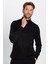 Erkek Slim Fit Dar Kesim Yumuşak Dokulu Tüylenmeyen Siyah Tam Balıkçı Yaka Triko Kazak 2