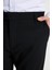 Erkek Slim Fit Dar Kesim Esnek Yan Cepli Bilek Boy Canvas Kesim Siyah Pantolon 3