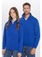 Unisex Relax Fit Rahat Kesim Pamuklu İçi Polarlı Yarım Fermuarlı Sax Mavi Dik Yaka Sweatshirt 3