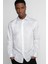 Slim Fit Uzun Kollu %100 Koton Saten Premium Erkek Beyaz Gömlek 2