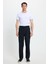 Erkek Regular Fit Çift Pileli Beli Lastikli Rahat Kesim Bol Paça Baggy Lacivert Pantolon 3