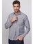 Klasik Fit Uzun Kollu Armürlü Spor Yaka Düz Kışlık Oduncu Erkek Gri Gömlek 3