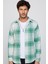 Erkek Slim Fit Dar Kesim Uzun Kollu Kareli Kışlık Oduncu Gömlek 2