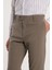 Erkek Slim Fit Dar Kesim Esnek Yan Cepli Bilek Boy Canvas Kesim Açık Haki Pantolon 1