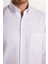Erkek Regular Fit Klasik Kesim Düz Yaka Düğmeli Cepli Beyaz Gömlek 3