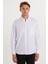 Erkek Regular Fit Klasik Kesim Düz Yaka Düğmeli Cepli Beyaz Gömlek 4