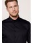 Slim Fit Uzun Kollu Koton Saten Premium Seri Erkek Siyah Gömlek 3