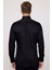 Slim Fit Uzun Kollu Koton Saten Premium Seri Erkek Siyah Gömlek 5