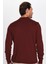Erkek Slim Fit Dar Kesim Yarım Balıkçı Yaka Düz Bordo Triko Kazak 5