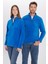 Unisex Standart Fit Anti-pilling Tüylenme Yapmayan Soğuk Geçirmez Sax Mavi Dik Yaka Polar Sweatshirt 2
