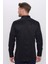 Erkek Modern Fit Dar Kesim Pamuklu Kolay Ütü Armürlü Siyah Gömlek 5